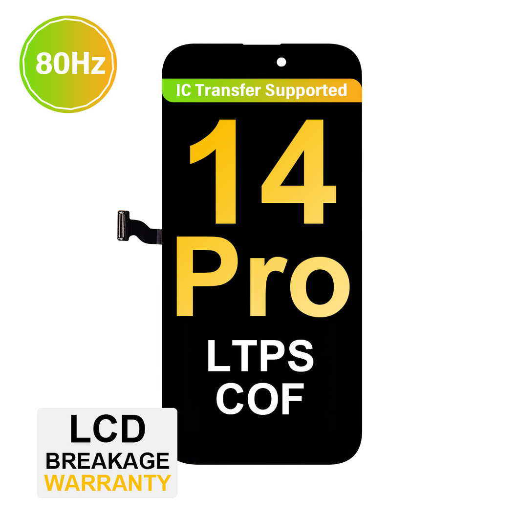 (MP+ COF) LTPS InCell LCD Assembly for iPhone 14 Pro - Black (80 Hz)