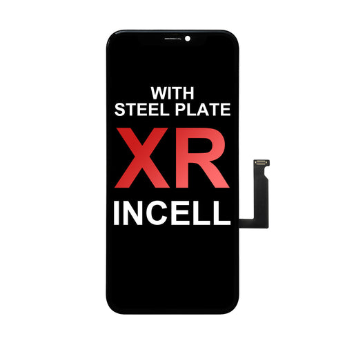 (ACE) InCell LCD Assembly for iPhone XR - Black (Steel Plate Pre-installed)