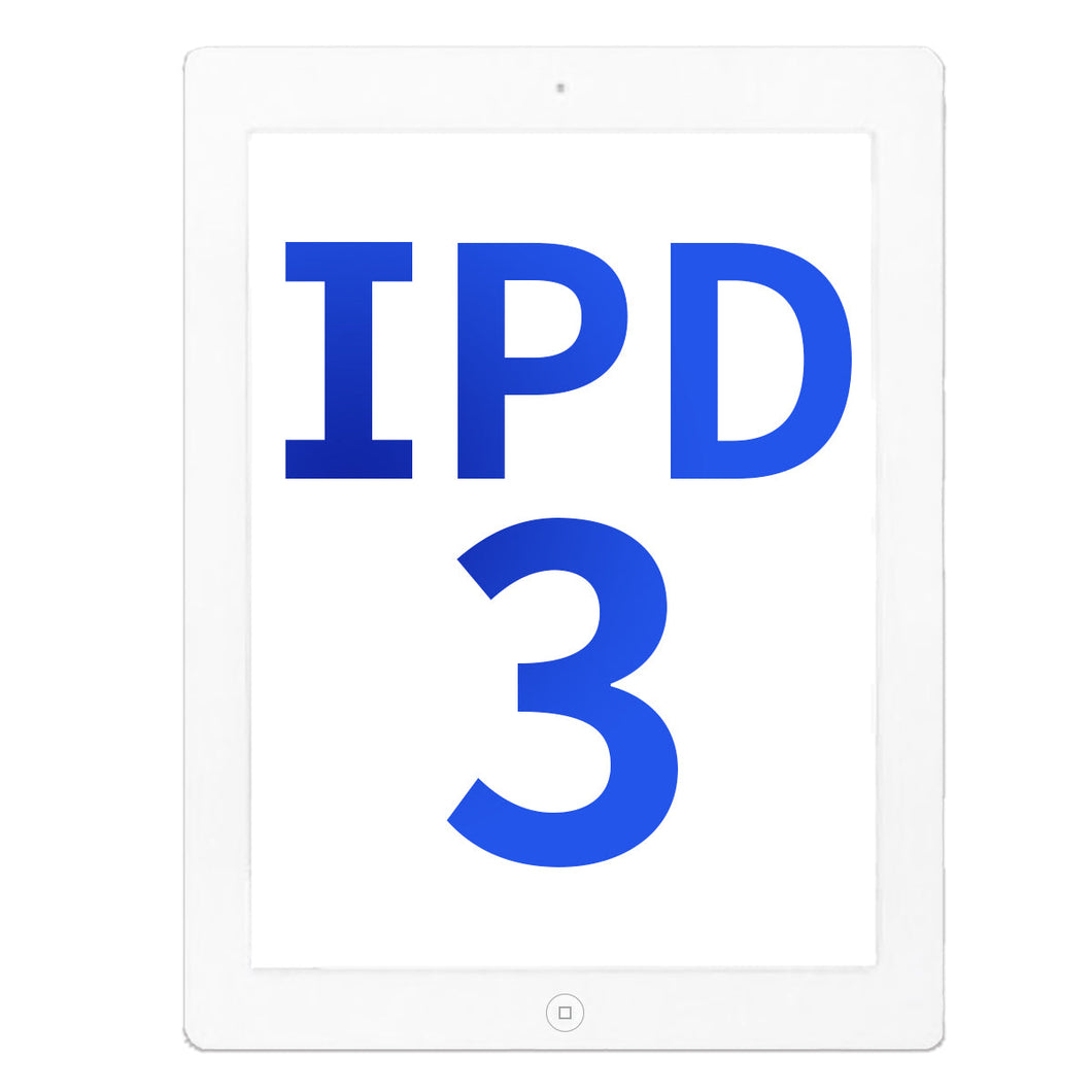 Aftermarket Plus Digitizer for iPad 3 (Home Button Pre-installed) - White