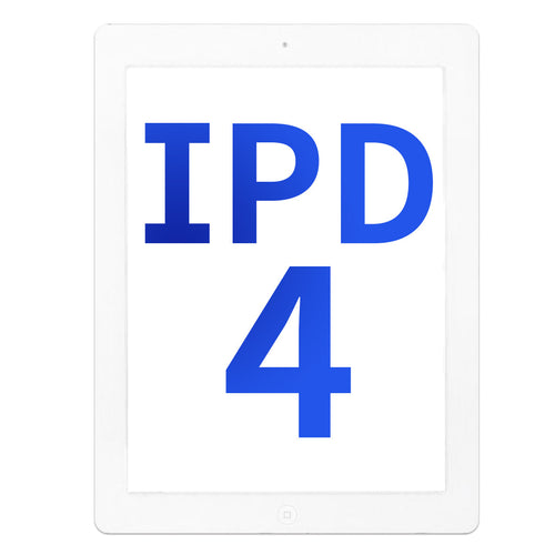 Aftermarket Plus Digitizer for iPad 4 (Home Button Pre-installed) - White