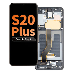 Aftermarket Pro OLED Assembly with Frame for Samsung Galaxy S20 Plus (6.7") (With Finger Print Sensor) - Cosmic Black