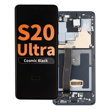 Load image into Gallery viewer, Aftermarket Pro OLED Assembly with Frame for Samsung Galaxy S20 Ultra (6.78&quot;) (With Finger Print Sensor) - Cosmic Black