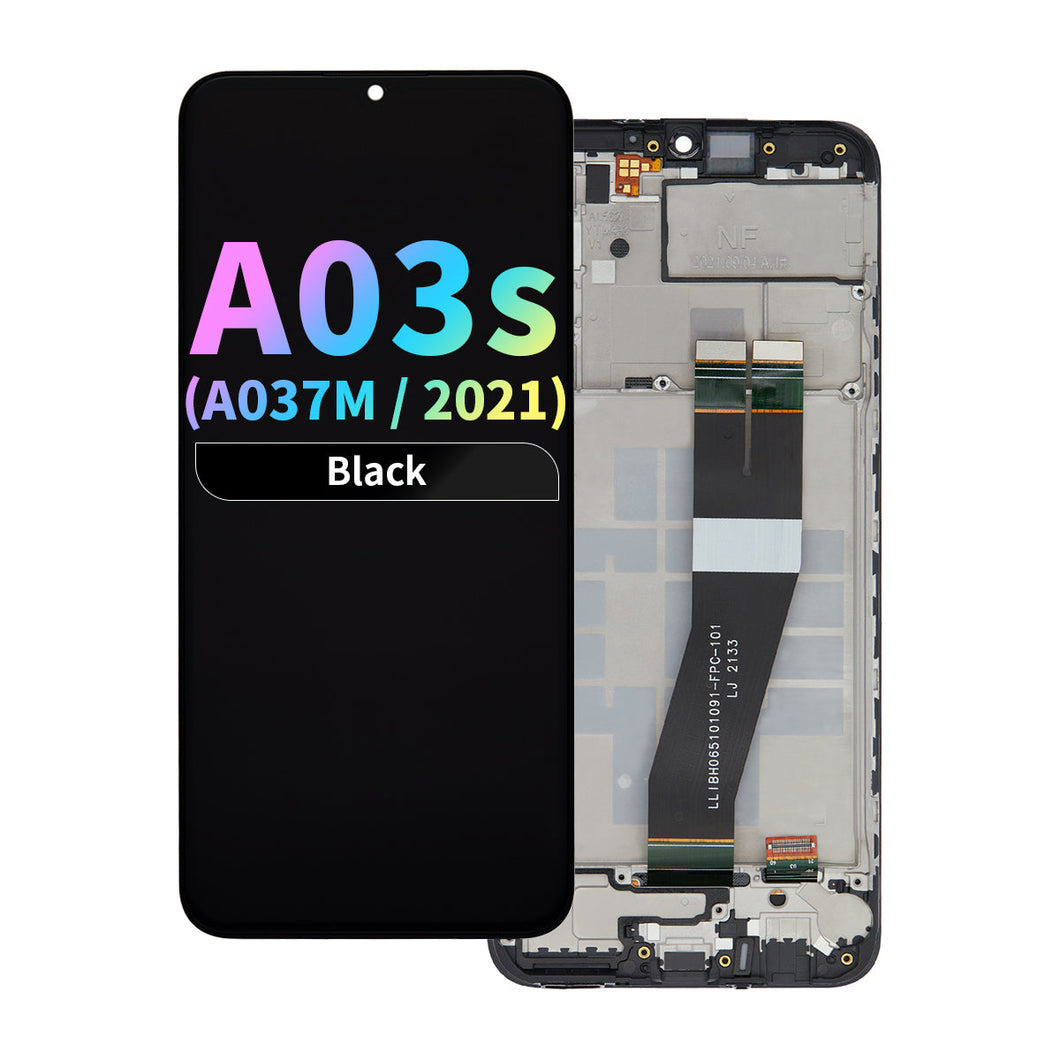 FOG LCD Assembly with Frame for Samsung Galaxy A03s (A037M / 2021) (Single-SIM) - Black