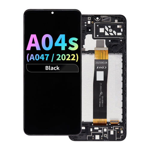 FOG LCD Assembly with Frame for Samsung Galaxy A04s (A047 / 2022) - Black