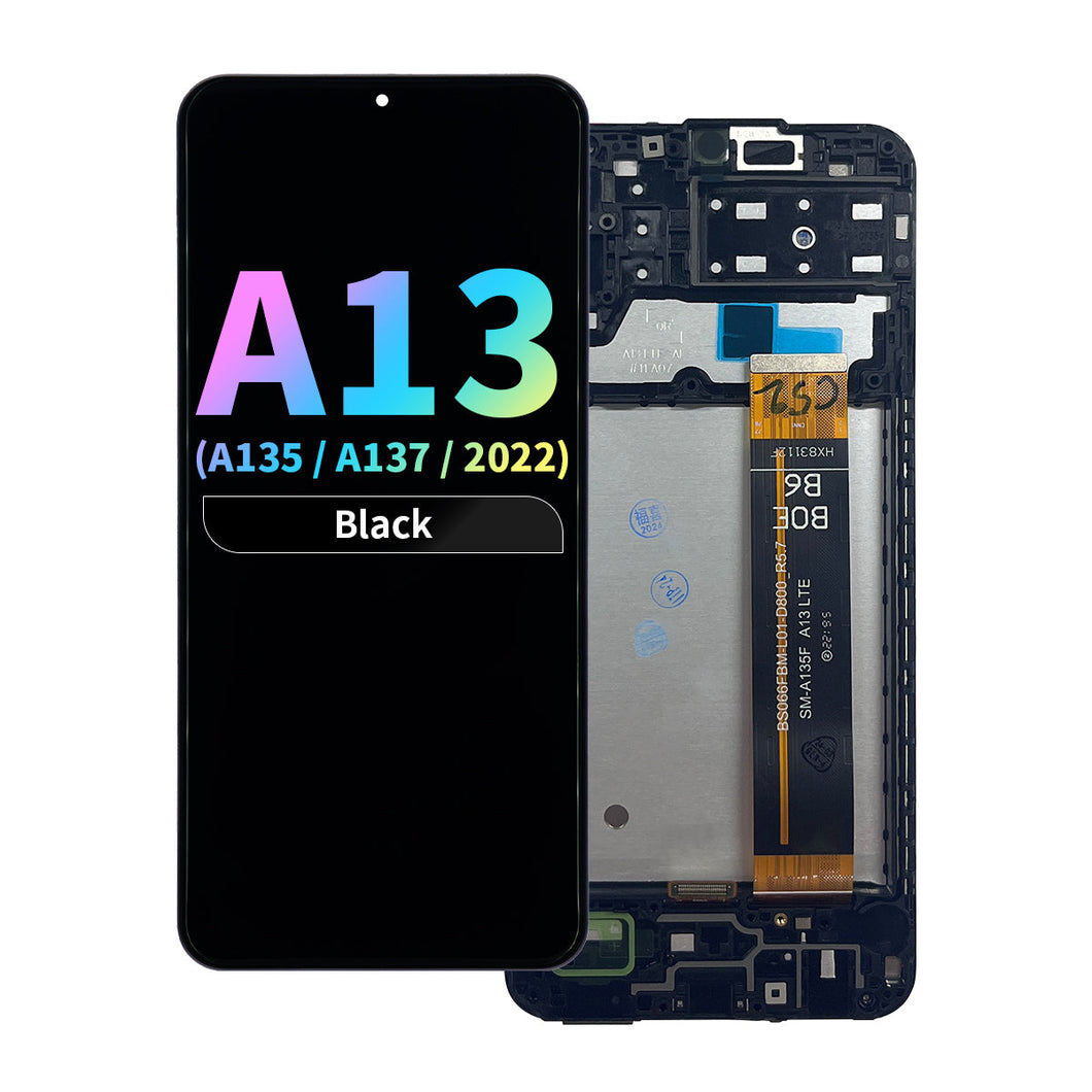 FOG LCD Assembly with Frame for Samsung Galaxy A13 (A135 / A137 / 2022) - Black