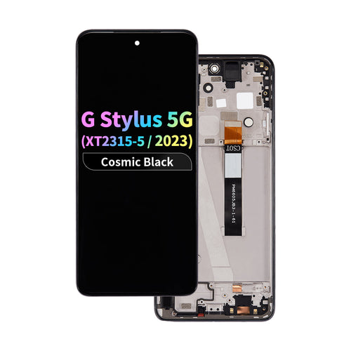 GEN LCD Assembly with Frame for Moto G Stylus 5G (XT2315-5 / 2023) - Cosmic Black