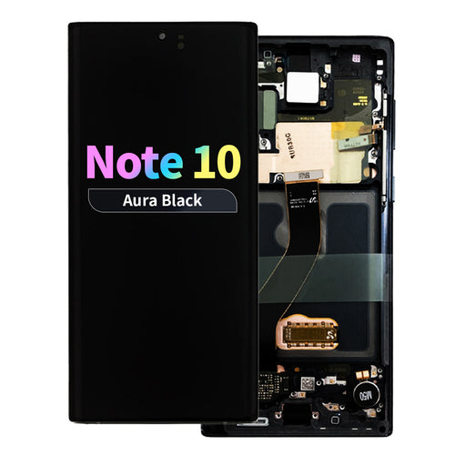 Refurbished OLED Assembly with Frame for Samsung Galaxy Note 10 - Aura Black