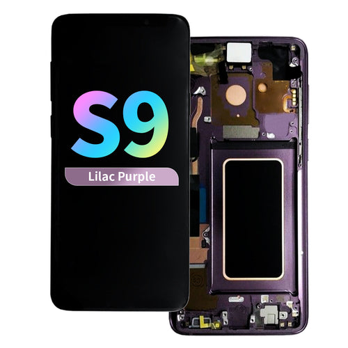 Refurbished OLED Assembly with Frame for Samsung Galaxy S9 - Lilac Purple