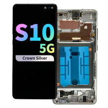 Load image into Gallery viewer, Refurbished OLED Assembly with Frame for Samsung Galaxy S10 5G - Crown Silver