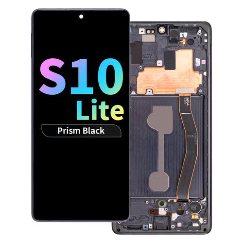 Refurbished OLED Assembly with Frame for Samsung Galaxy S10 Lite - Prism Black