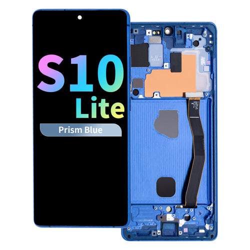 Refurbished OLED Assembly with Frame for Samsung Galaxy S10 Lite - Prism Blue