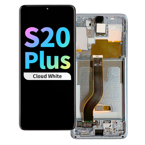 Refurbished OLED Assembly with Frame for Samsung Galaxy S20 Plus - Cloud White