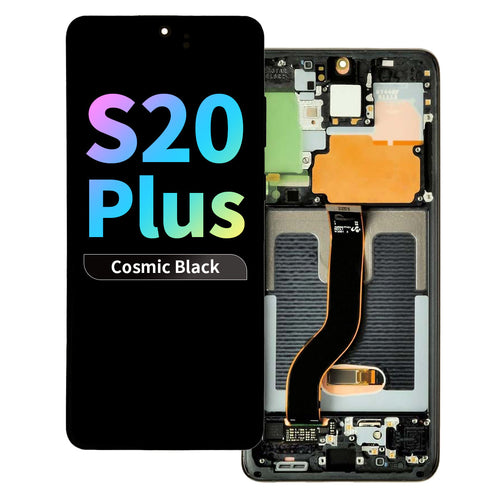 Refurbished OLED Assembly with Frame for Samsung Galaxy S20 Plus - Cosmic Black