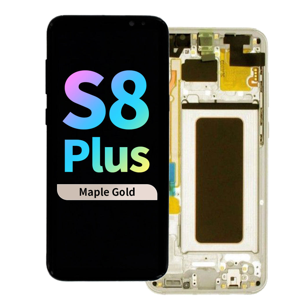Refurbished OLED Assembly with Frame for Samsung Galaxy S8 Plus - Maple Gold